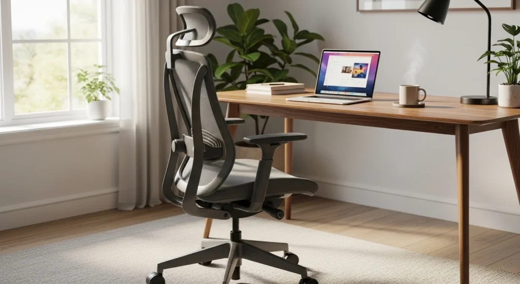 GABRYLLY Ergonomic Office Chair with Adjustable Headrest and Flip-Up Armrests
